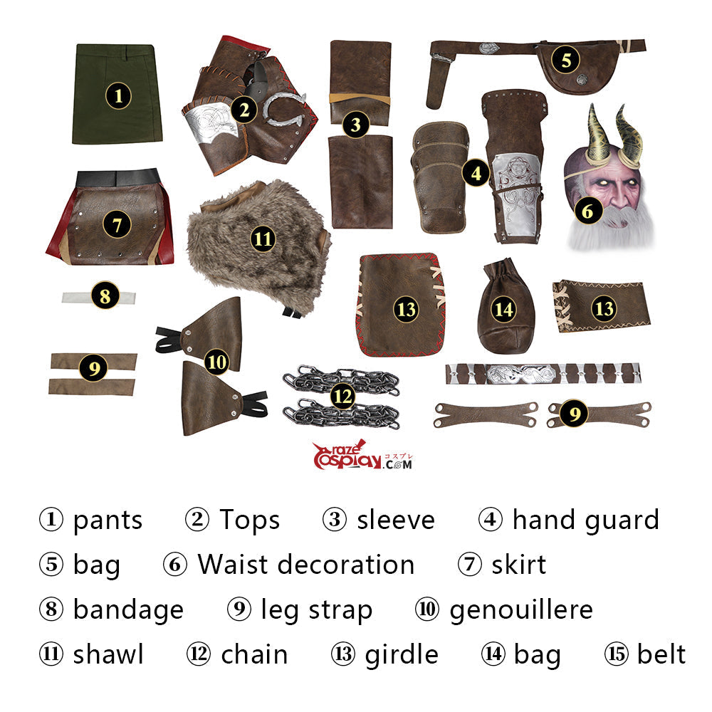 Kratos Cosplay Costume