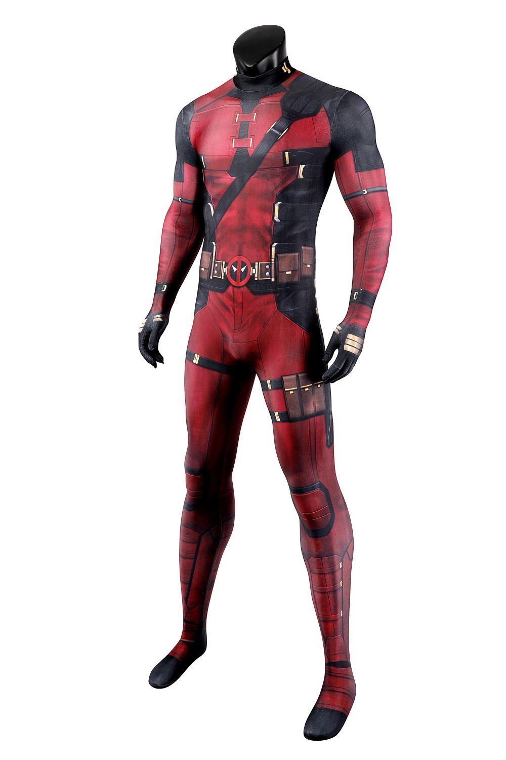 Deadpool 3 Wade Wilson Jumpsuit Halloween Cosplay Costume Bodysuit Mask