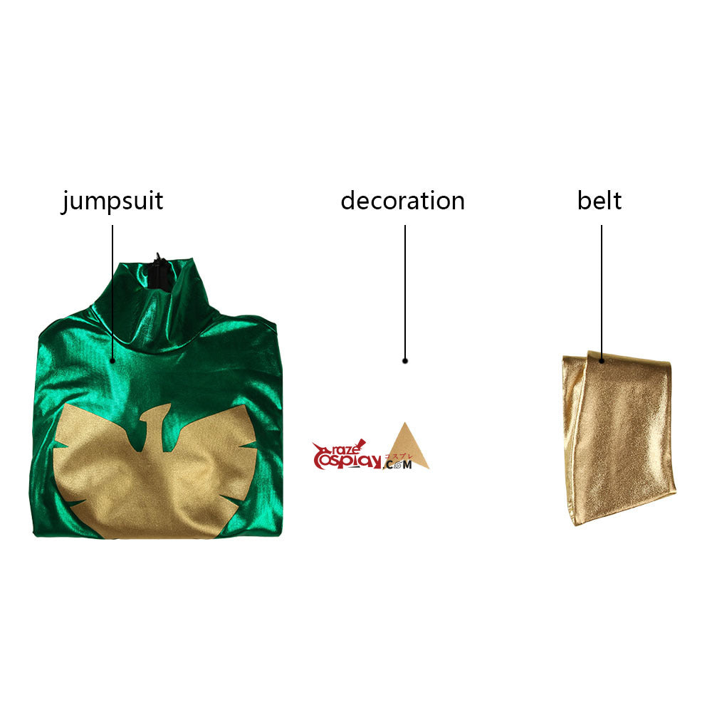 Jean Grey Green Jumpsuit Cosplay Costume