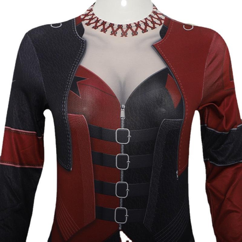 The Suicide Squad Harley Quinn Jumpsuit Cosplay Womens Halloween Party Costumes