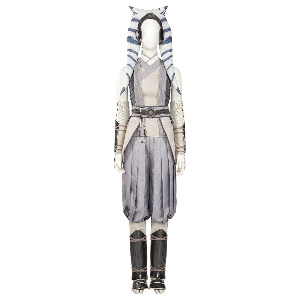 Sw 1 Ahsoka Tano White Outfit Cosplay Costume Premium Halloween Suit