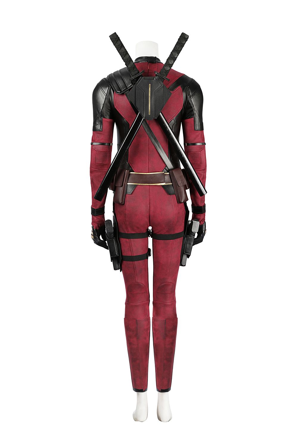 Female Deadpool 3 Wade Wilson Suede Outfit Cosplay Costume Without Weapons