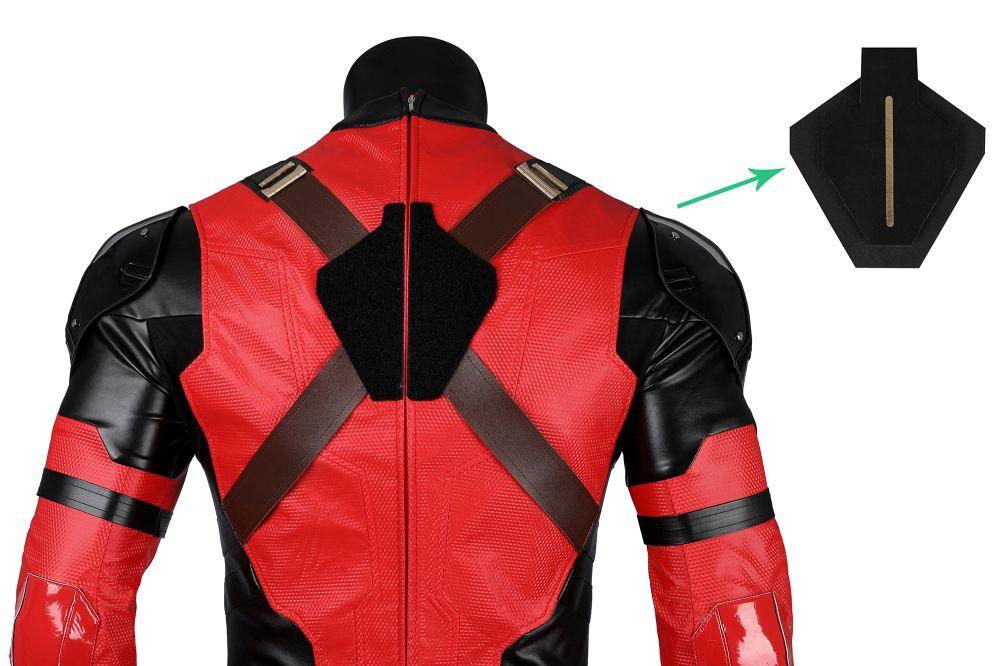 Deadpool 3 Parallel Universe Samurai Vibrant Red Wade Wilson Outfit Cosplay Costume