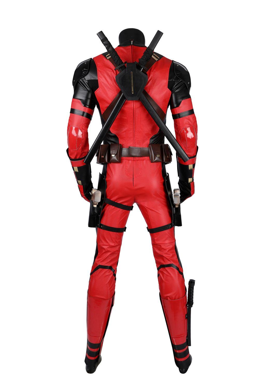 Deadpool 3 Parallel Universe Samurai Vibrant Red Wade Wilson Outfit Cosplay Costume