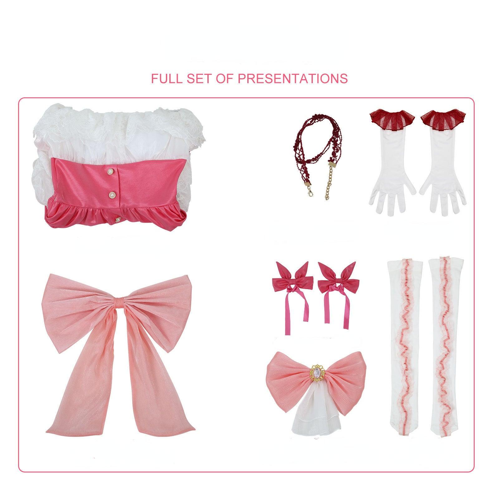 Puella Magi Madoka Magica Kaname Madoka Pink Dress Cosplay Costume