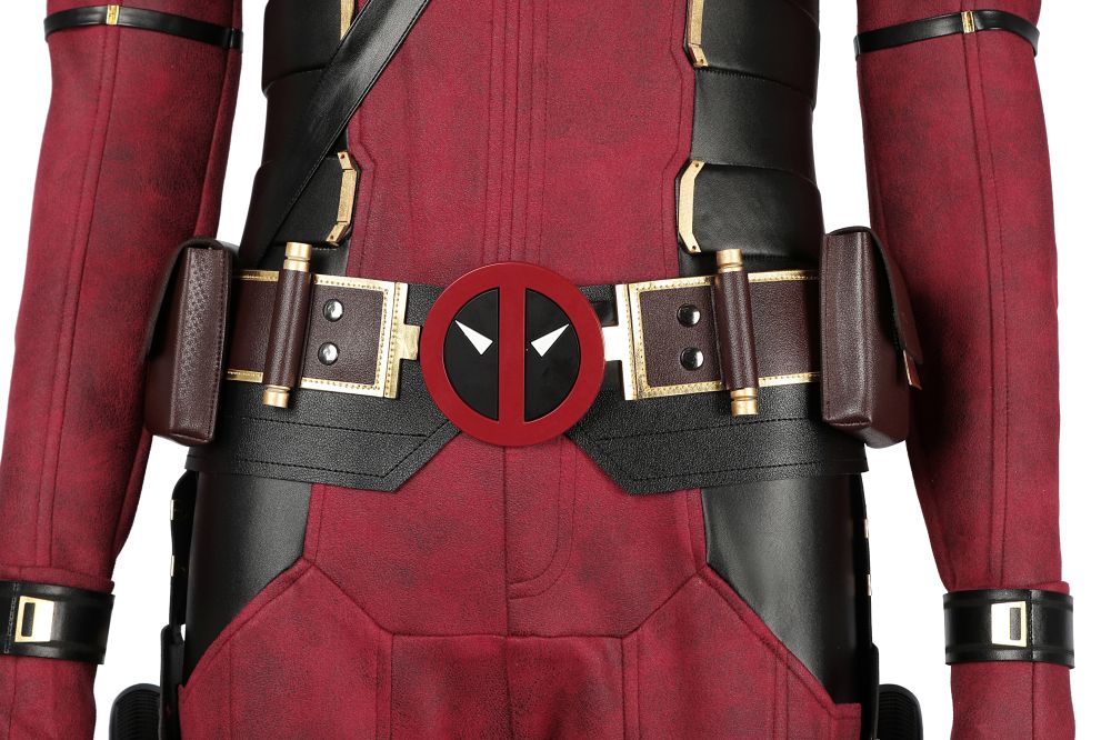 Female Deadpool 3 Wade Wilson Suede Outfit Cosplay Costume Without Weapons