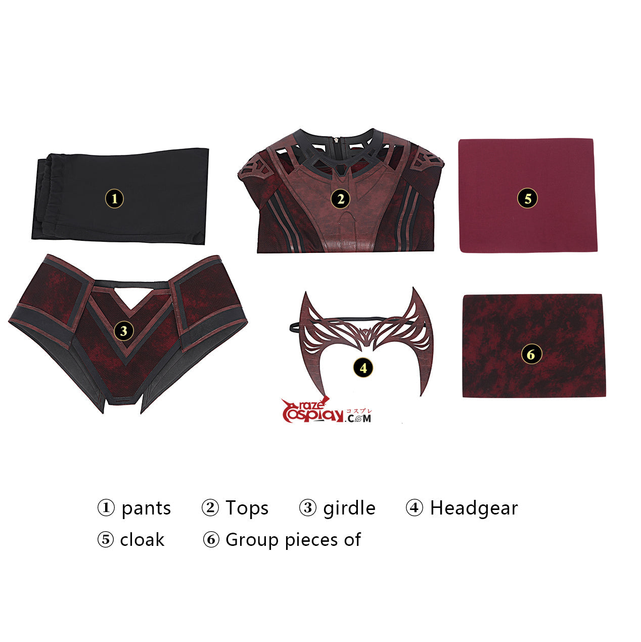 Wanda Maximoff Outfit Cosplay Costume