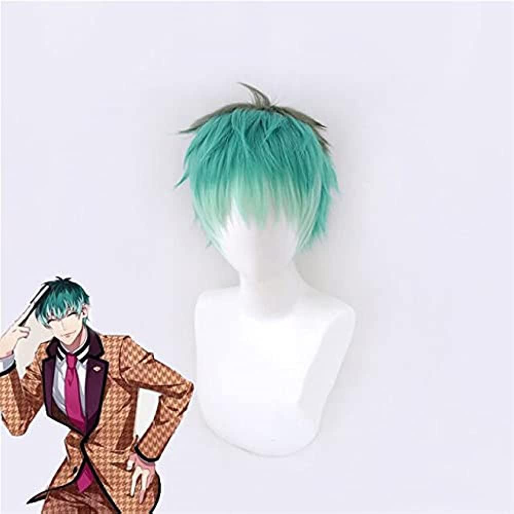 Hypnosis Mic Dotsuitare Hompo Sasara Nurude Tragic Comedy Blue-green Cosplay Wig