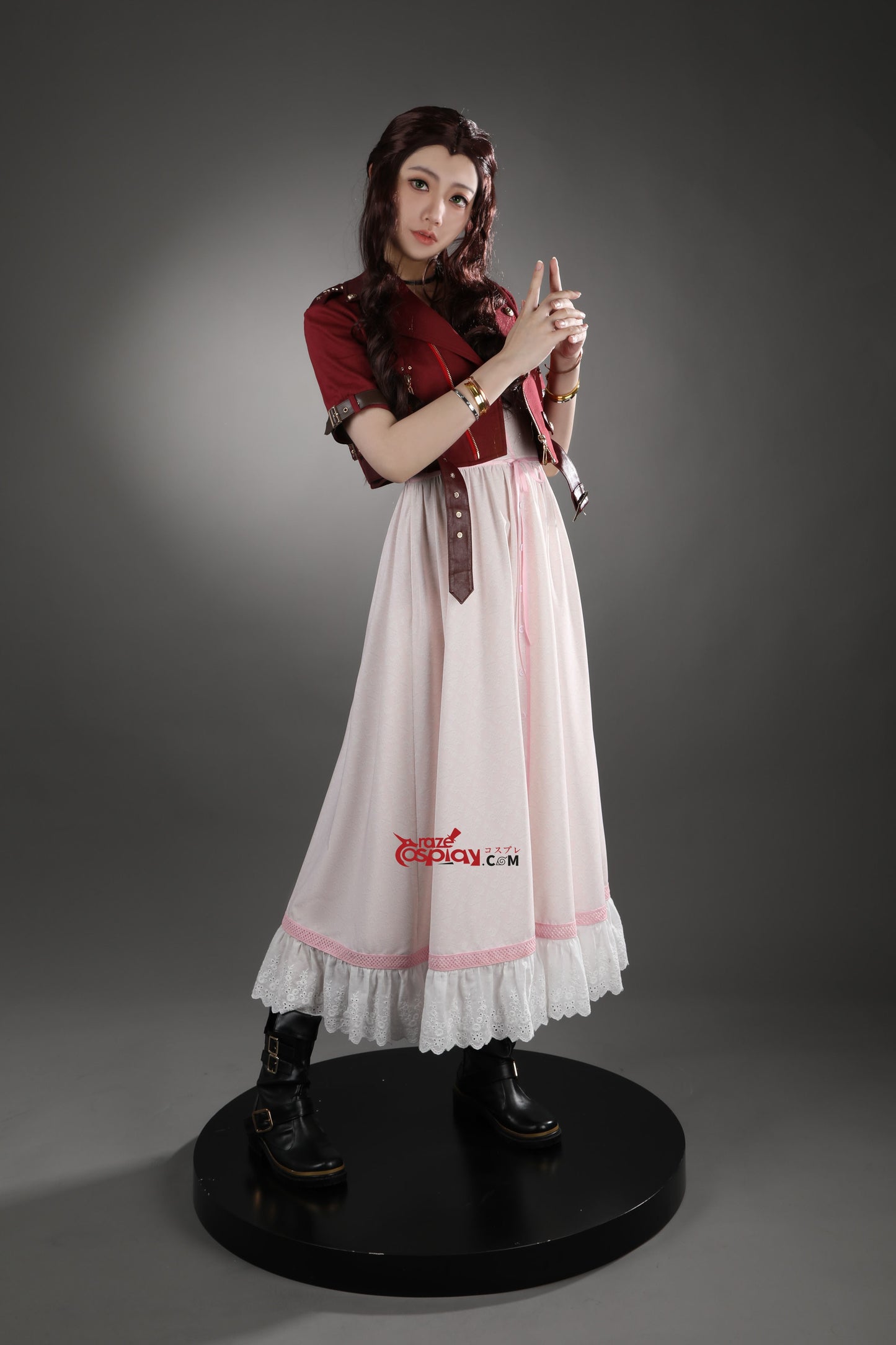 Aerith Gainsborough Red Dress Cosplay Costume