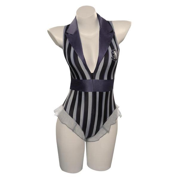 Wednesday Addams Wednesday Swimsuit Cosplay Costume Halloween Carnival Party Suit