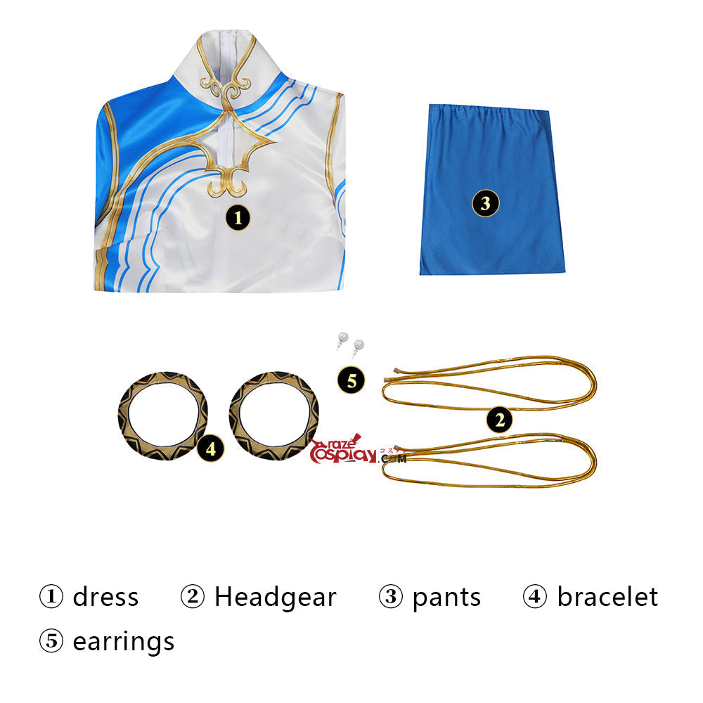 Chun Li Cheongsam Cosplay Costume