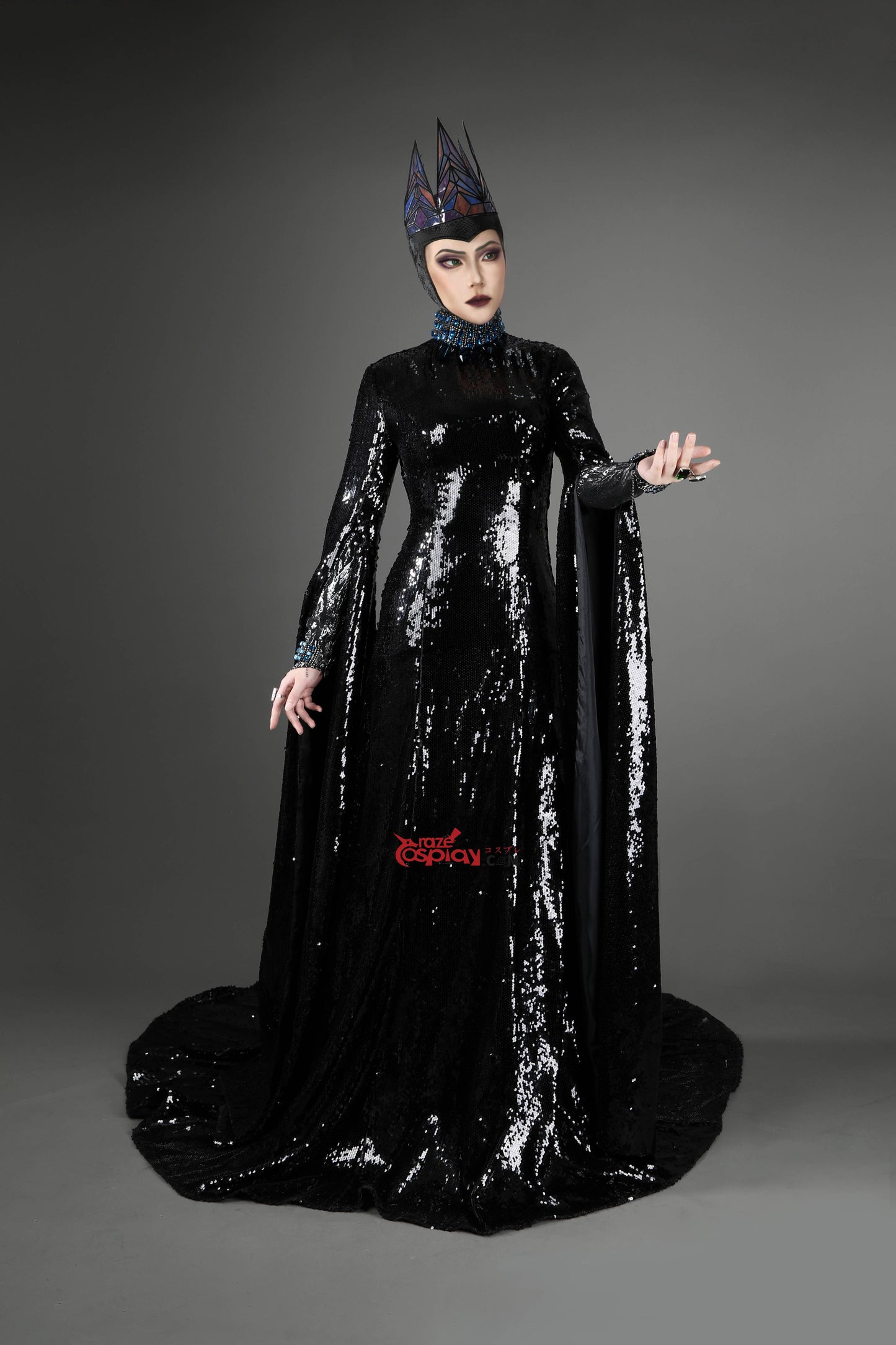Queen Black Dress Cosplay Costume