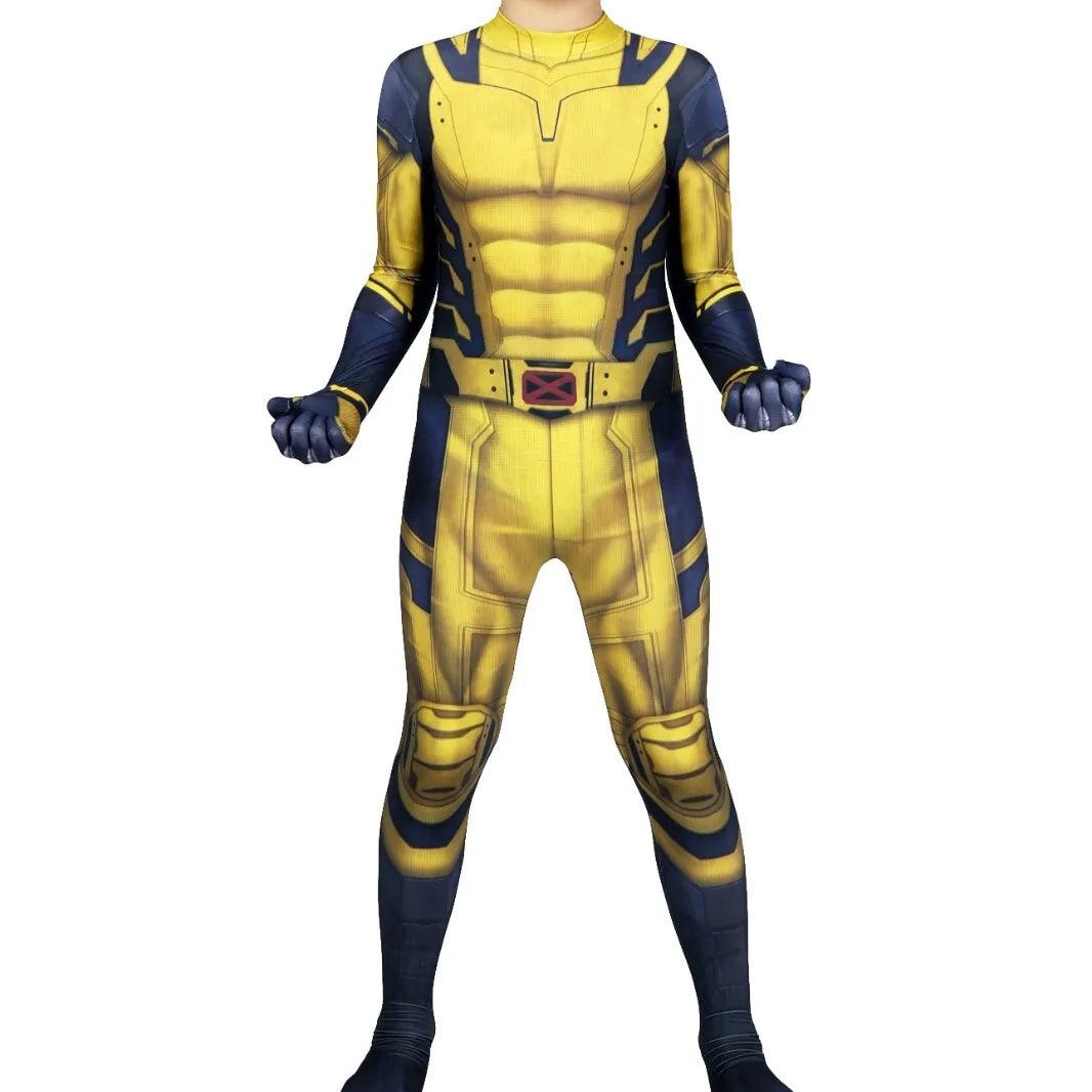 Kids Deadpool 3 Wolverine Jumpsuit Cosplay Costume