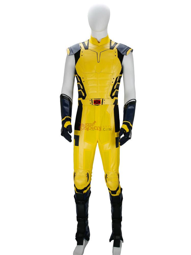 Movie Deadpool 3 Wolverine Leather Jumpsuit Outfit Cosplay Costume