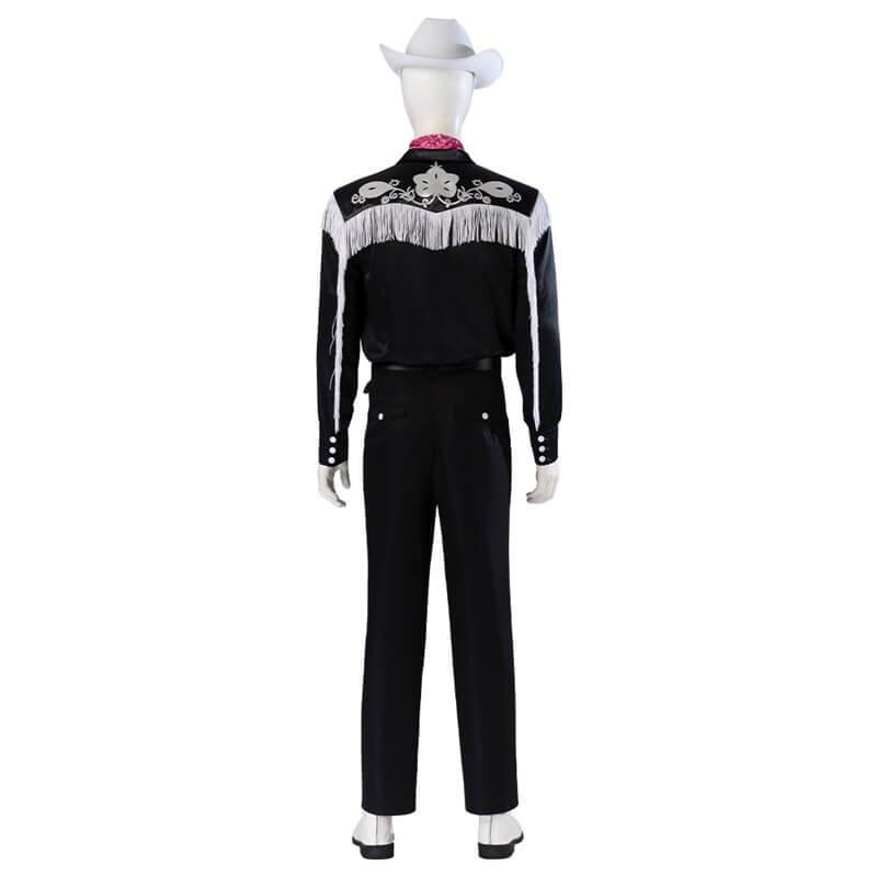 2023 Movie Doll Ken Cowboy Outfit Black Fringe Cosplay Costume