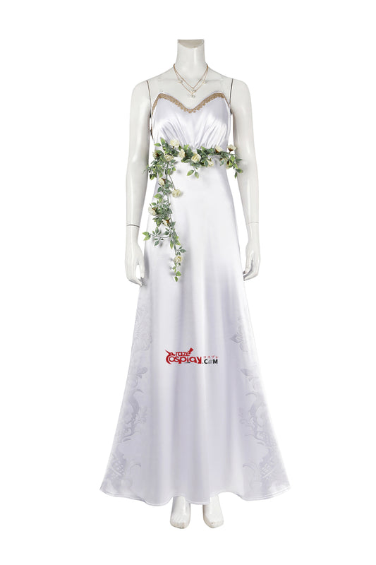 Aerith White Dress Cosplay Costume