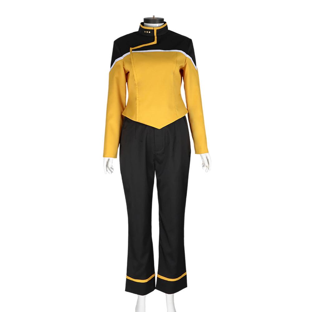 ST Female Lower Decks Yellow Uniform Outfit Cosplay Costume