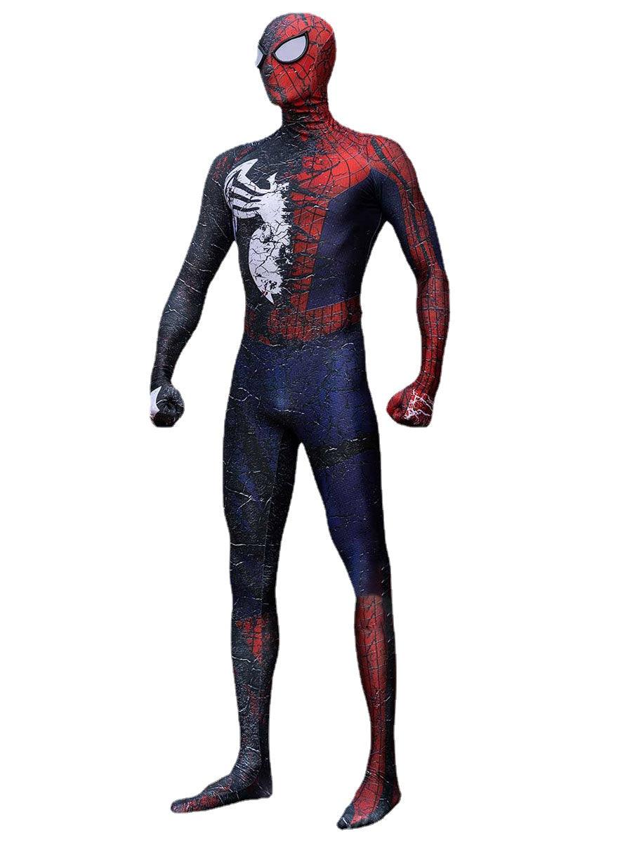 Marvel Comics Cosplay Spider Man Half-Symbiote Cosplay Costumes for A