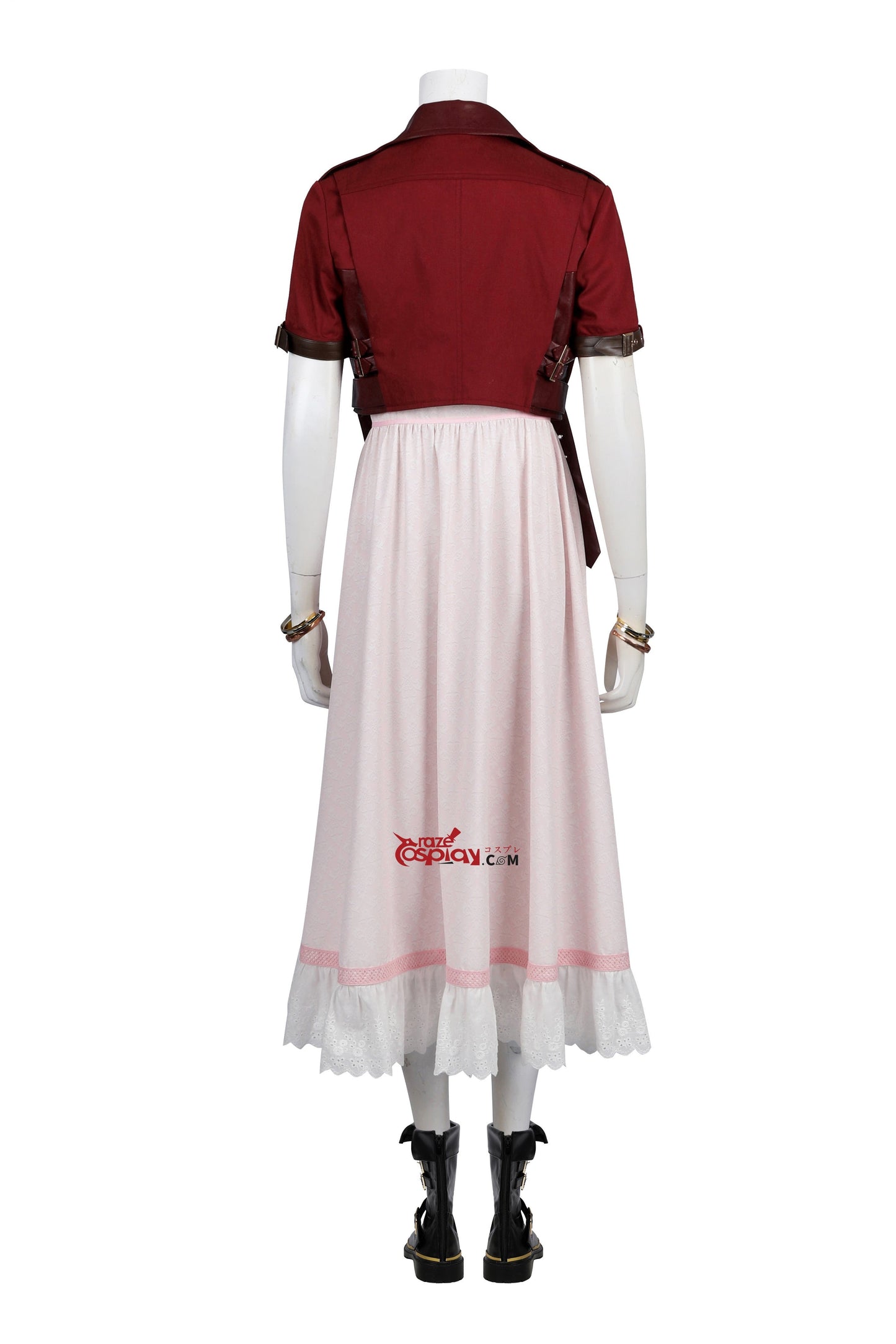 Aerith Gainsborough Red Dress Cosplay Costume