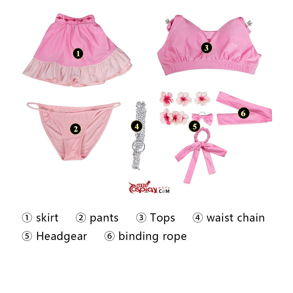 Aerith Gainsborough Swimsuit Cosplay Costume