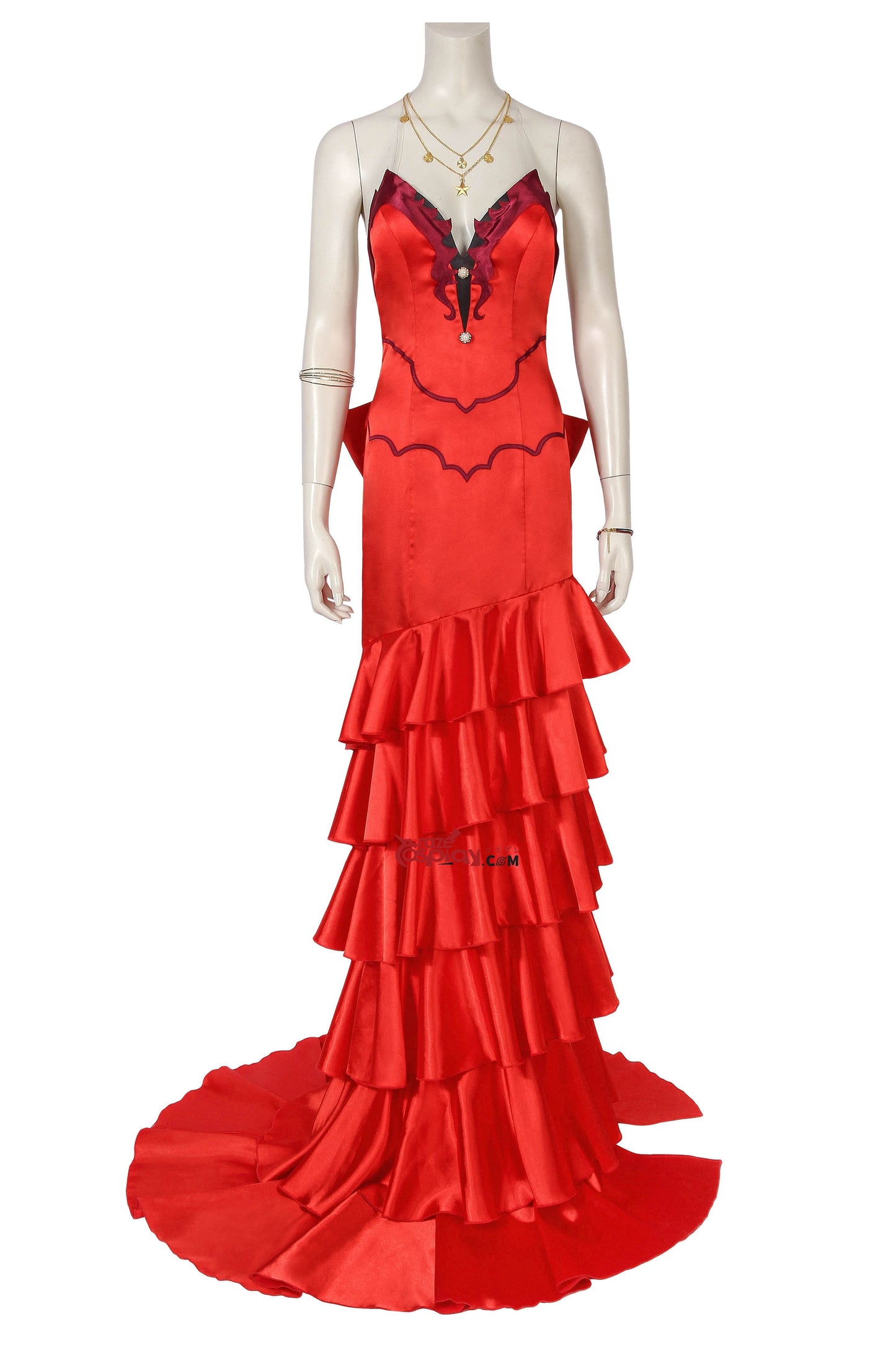 Aerith Gainsborough Red Dress Cosplay Costume