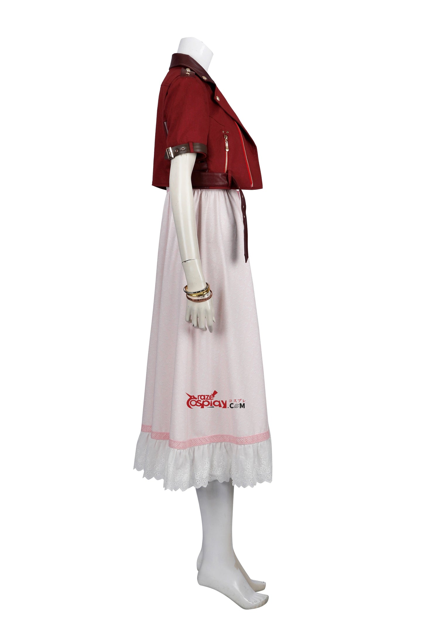 Aerith Gainsborough Red Dress Cosplay Costume