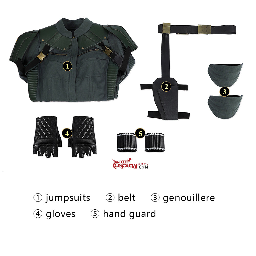 Yelena Black Jumpsuit Cosplay Costume