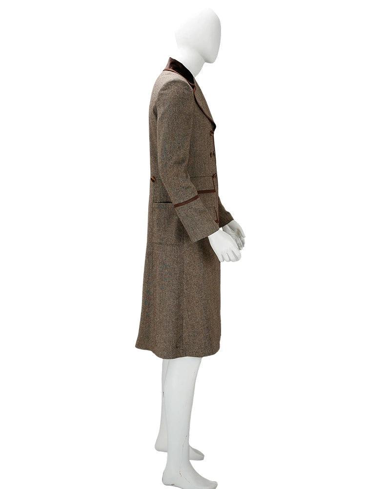 Doctor Who Fourth Brown Jacket Trench Coat Cosplay Costume