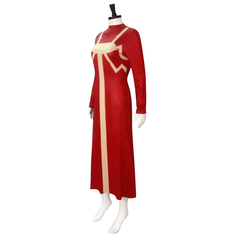 2024 Madame Web Red Dress Cosplay Costume