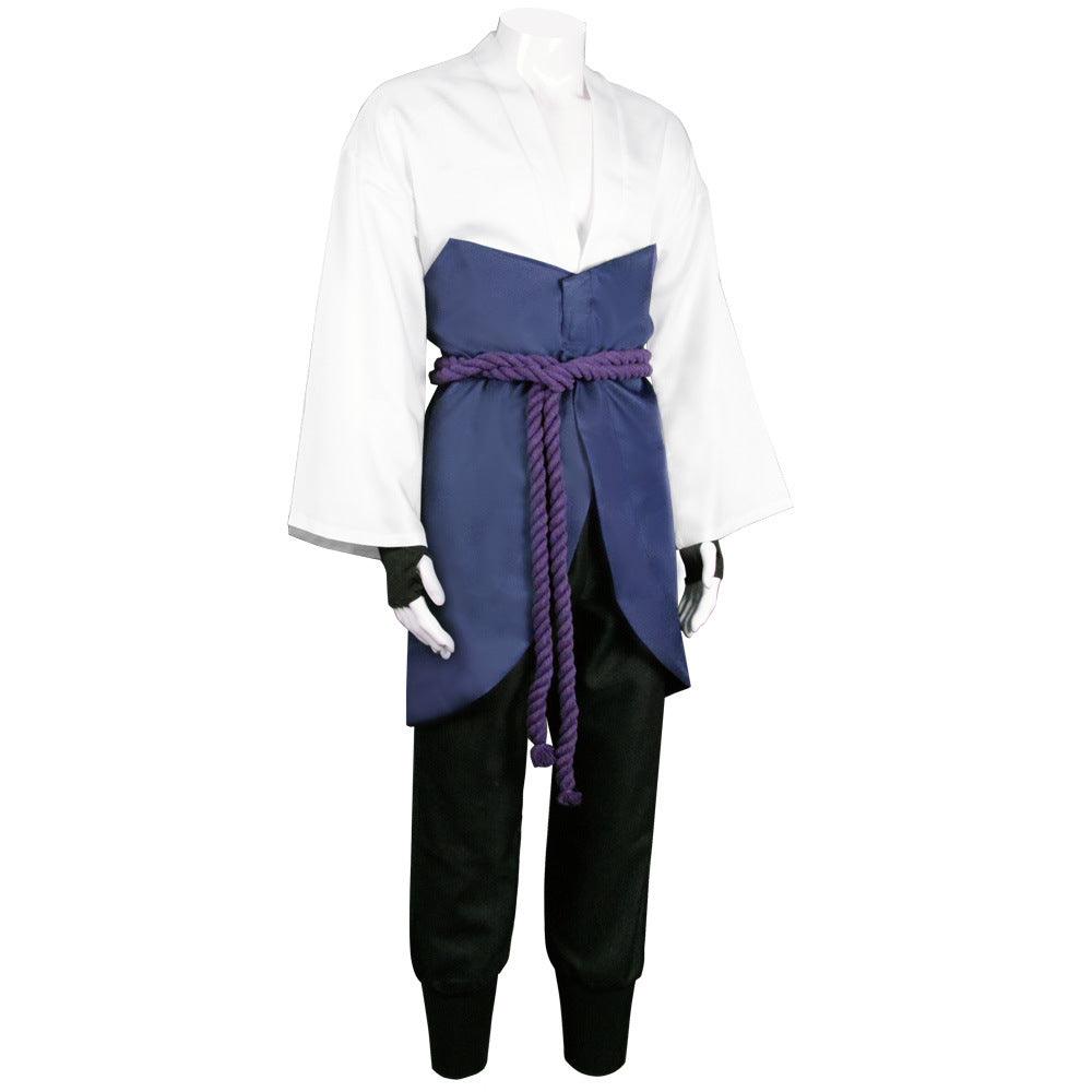 Sasuke Uchiha White Outfit Cosplay Costume