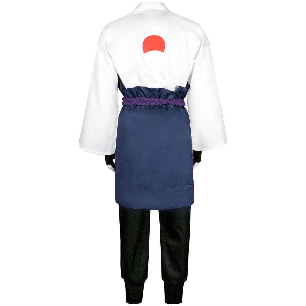 Sasuke Uchiha White Outfit Cosplay Costume