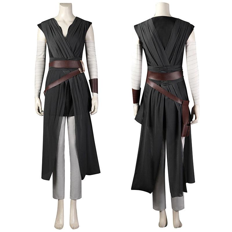 SW Jedi Rey Black Outfit Cosplay Costume