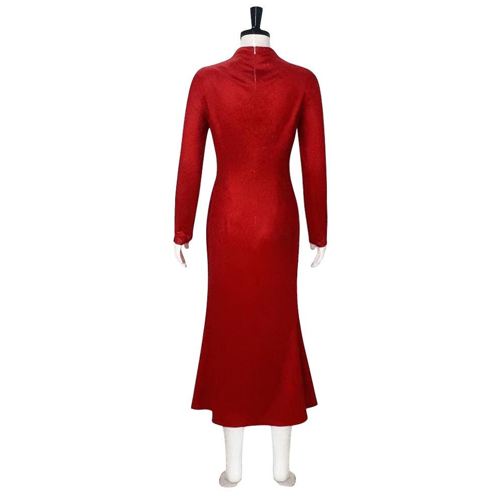 2024 Madame Web Red Dress Cosplay Costume