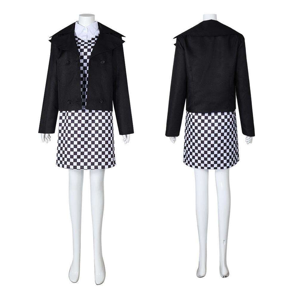 Wednesday Addams Plaid Suit Cosplay Costume Halloween Carnival Dress