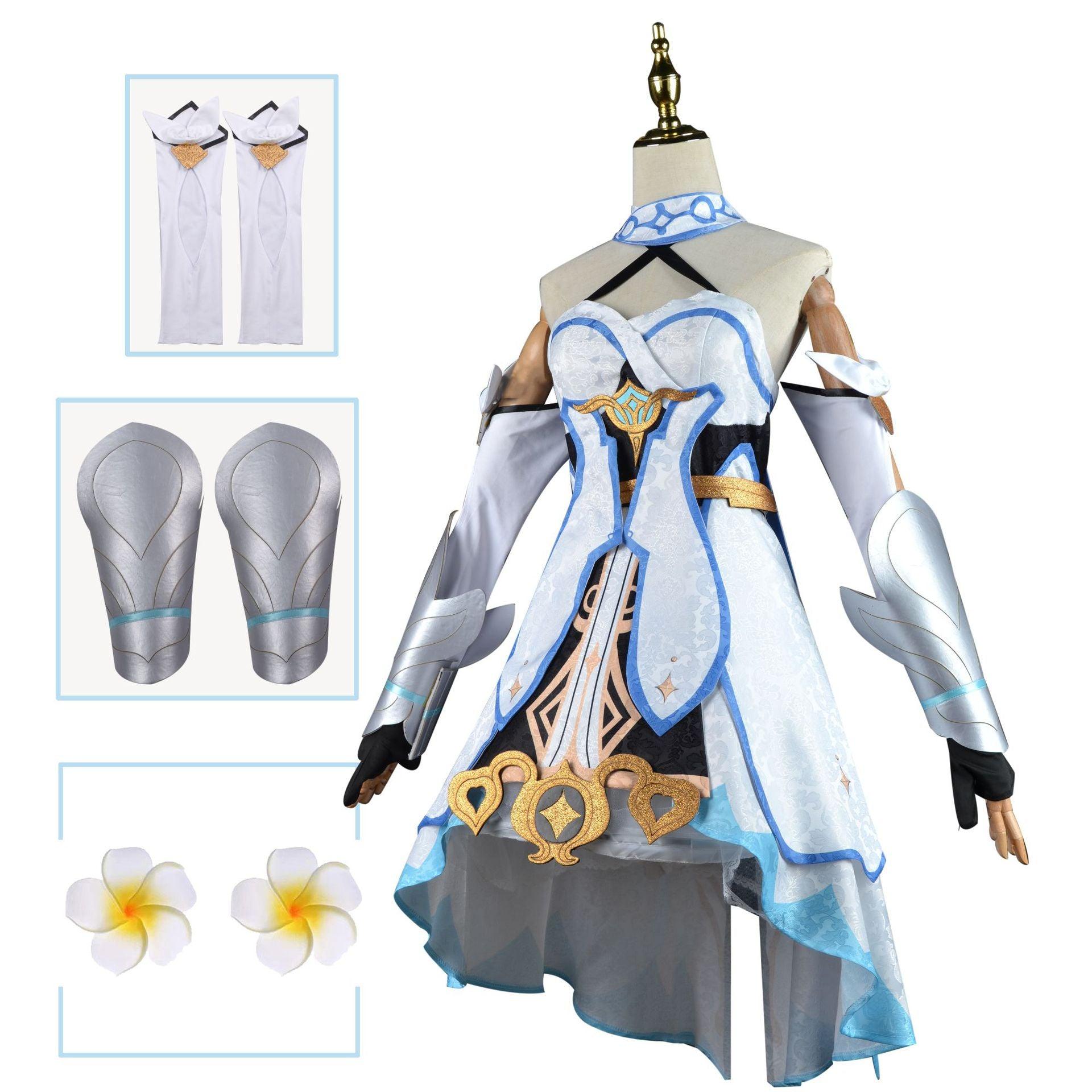 Genshin Impact Lumine Uniform Dress Set Cosplay Costume Outfits