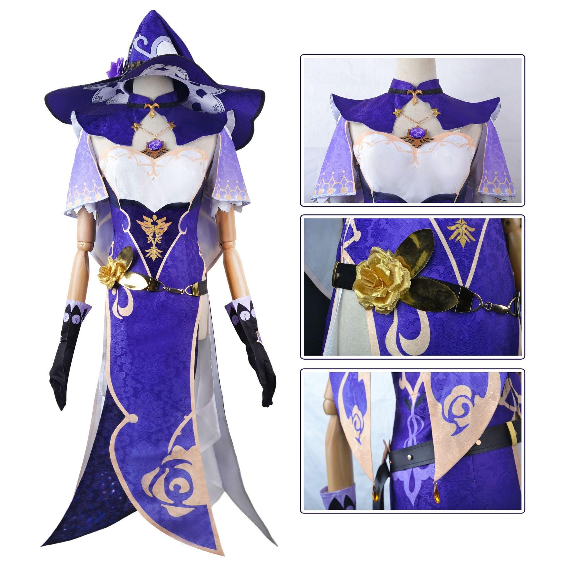 Genshin Impact Lisa Minci Cosplay Costume Lisa Dress