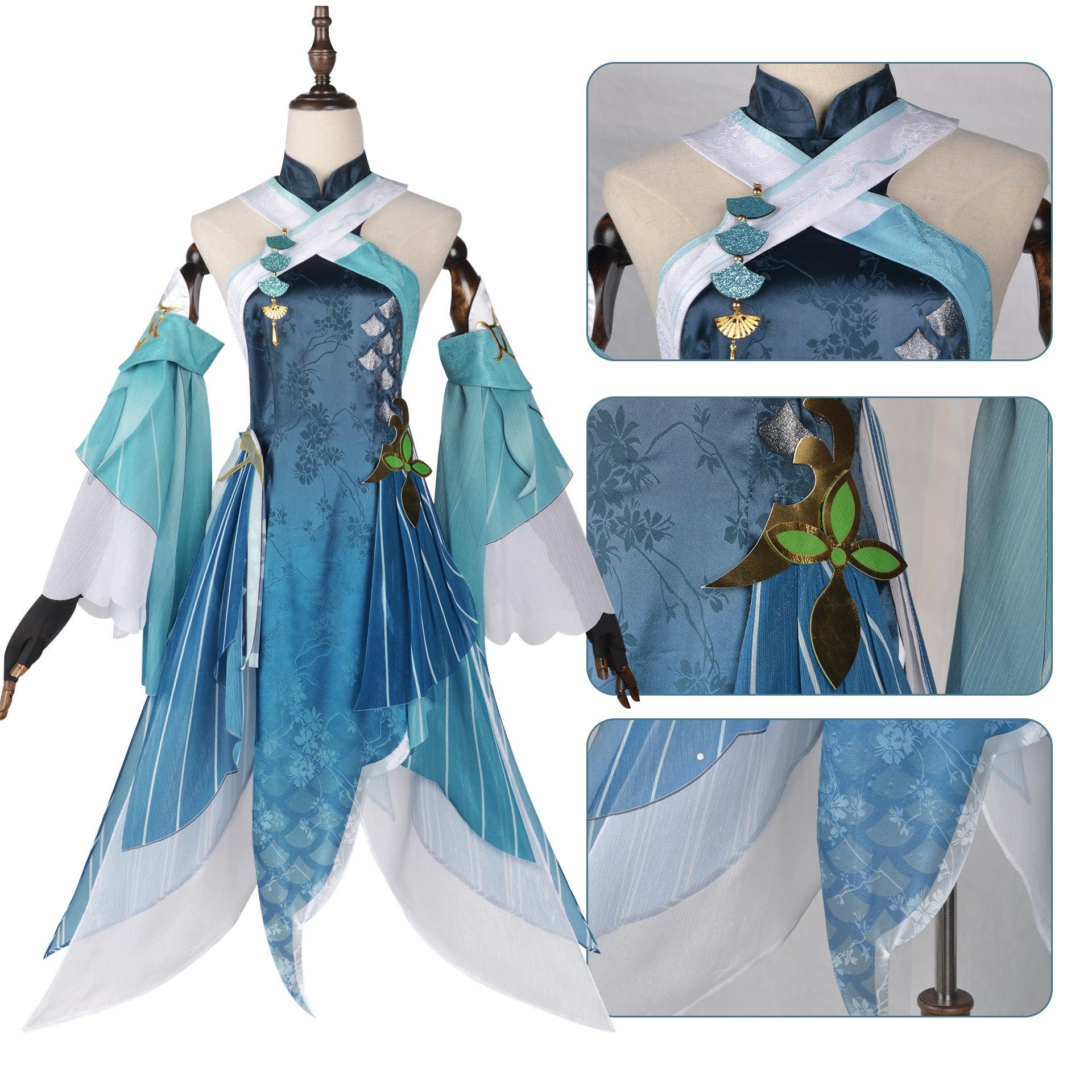 Game Genshin Impact Madame Ping Cosplay Costume Women Dress