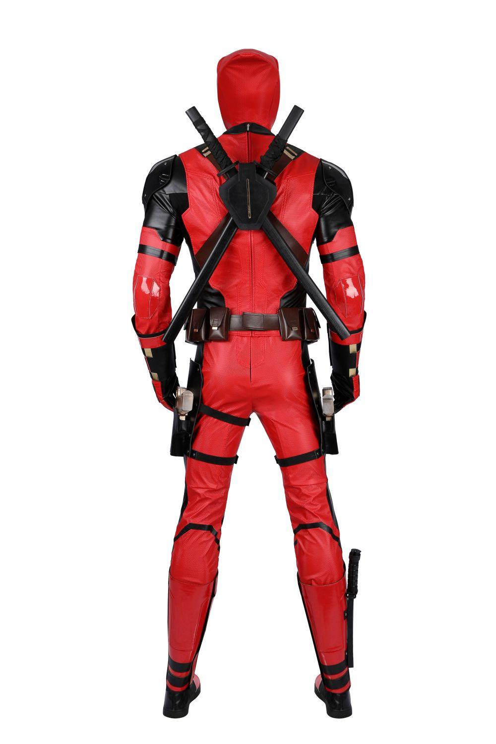 Deadpool 3 Parallel Universe Samurai Vibrant Red Wade Wilson Outfit Cosplay Costume