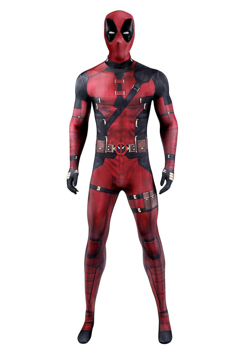 Deadpool 3 Wade Wilson Jumpsuit Halloween Cosplay Costume Bodysuit Mask