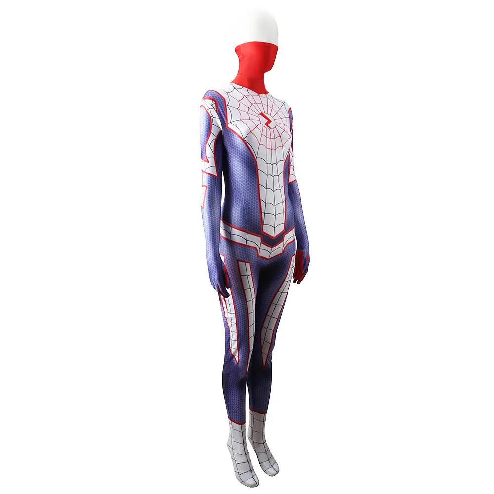 Cindy Moon Silk Cosplay Costume Spider Woman Jumpsuit