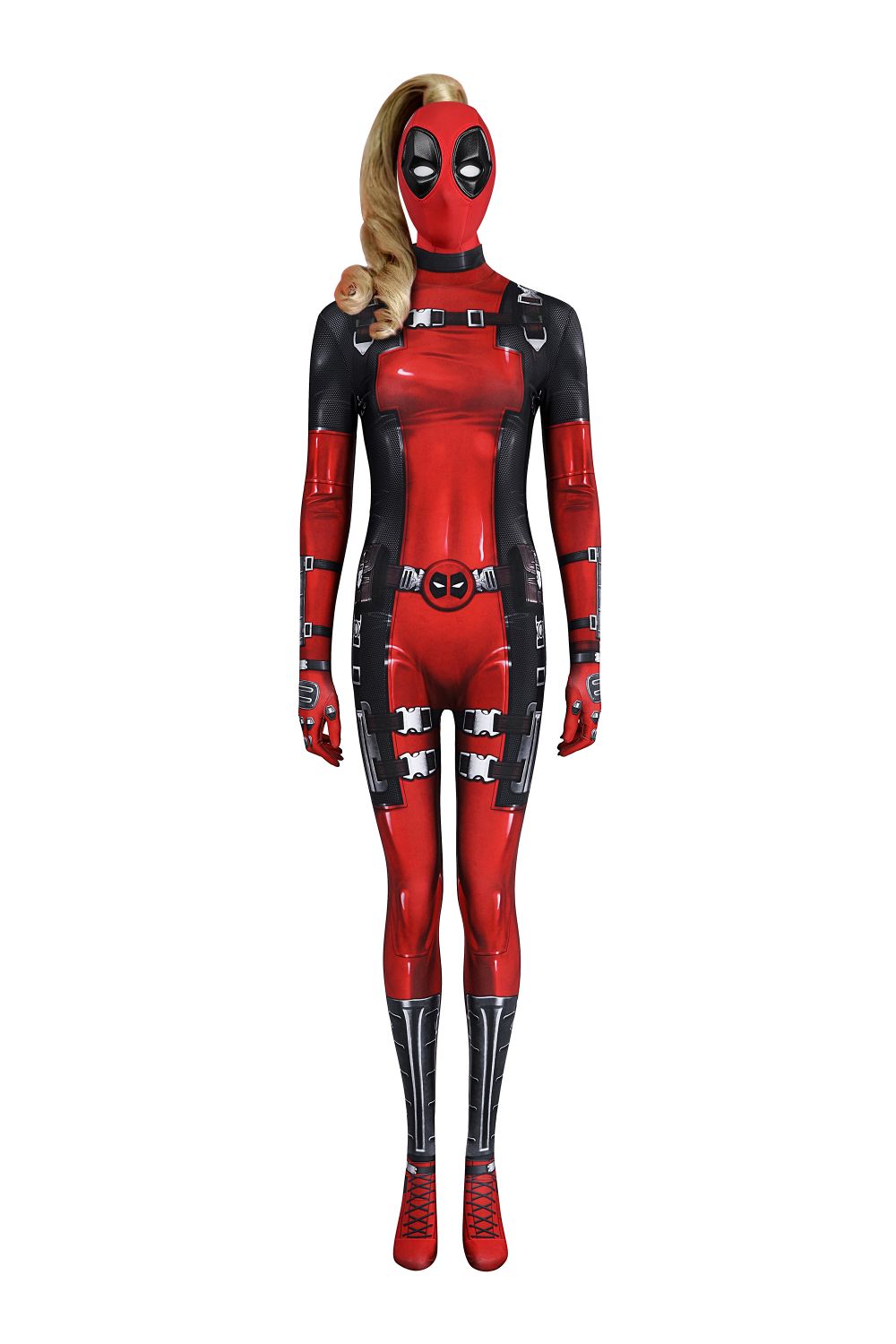 Lady Deadpool Female Deadpool Comic Edition Lycra Jumpsuit