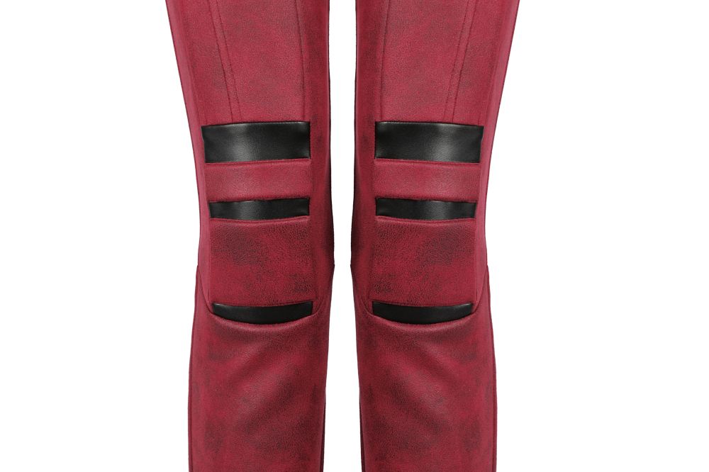 Female Deadpool 3 Wade Wilson Suede Outfit Cosplay Costume Without Weapons