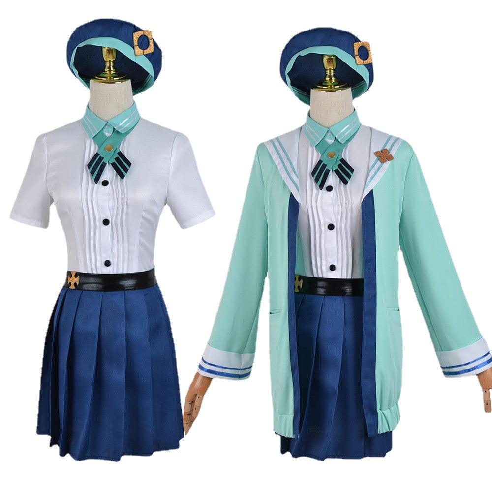 Genshin Impact Sucrose JK Uniform Cosplay Costume Outfits Halloween Carnival Suit