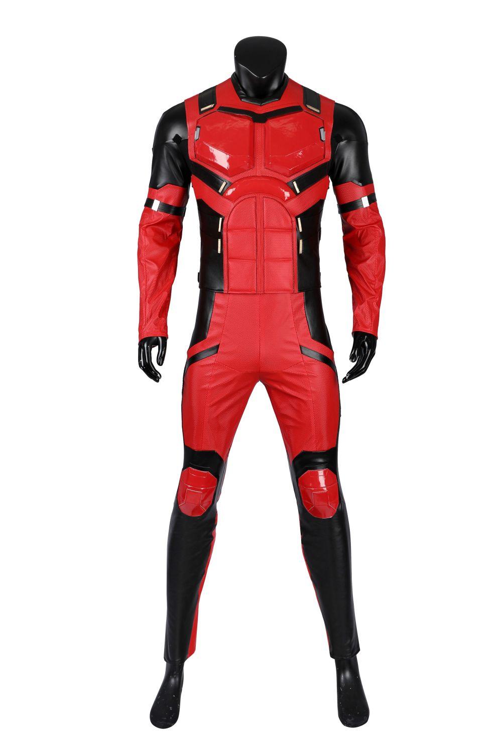 Deadpool 3 Parallel Universe Samurai Vibrant Red Wade Wilson Outfit Cosplay Costume