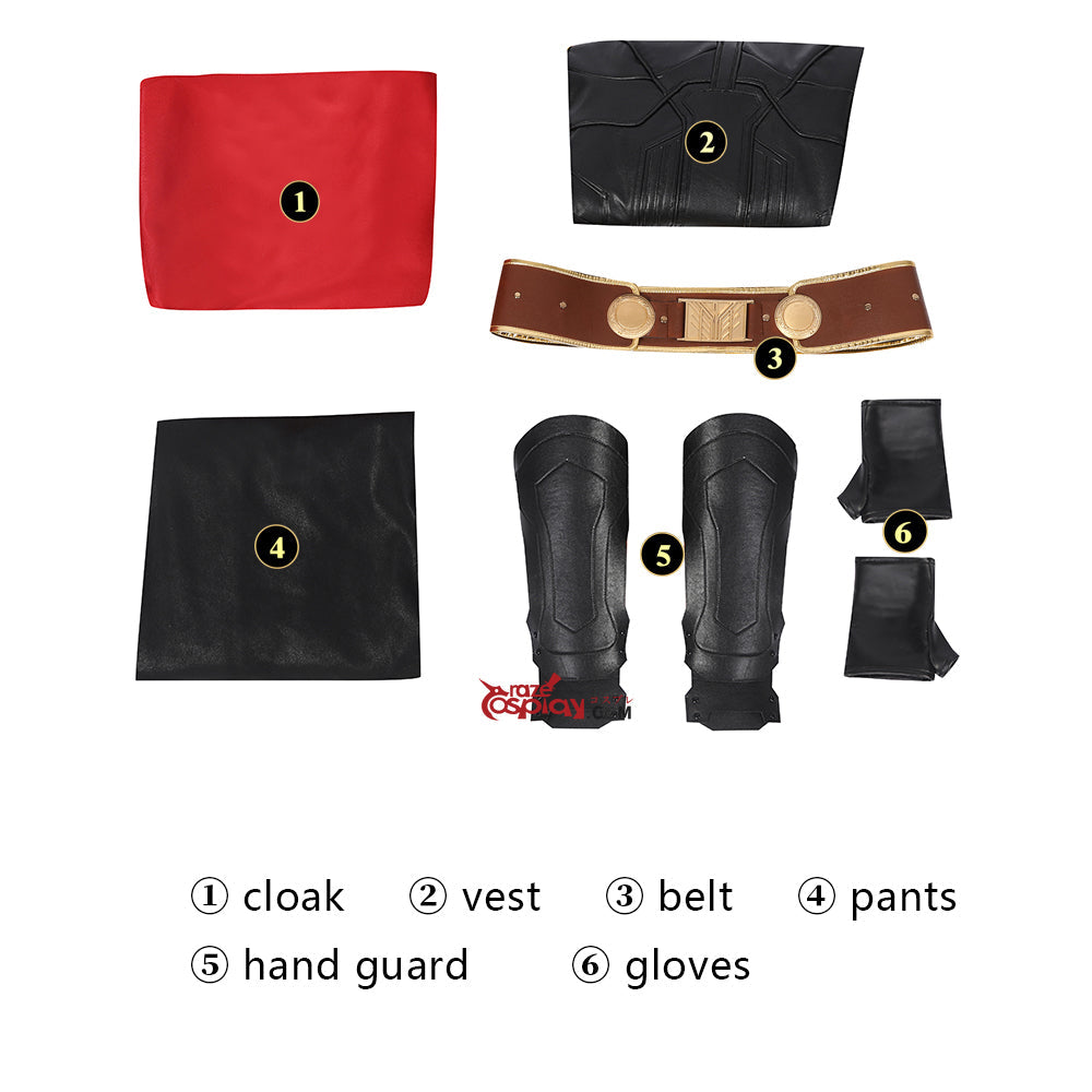 Odin Borson Black Outfit Cosplay Costume