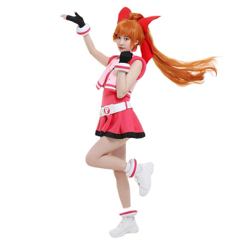 Blossom Outfit The Powerpuff Girls Akatsutsumi Momoko Cosplay Costume