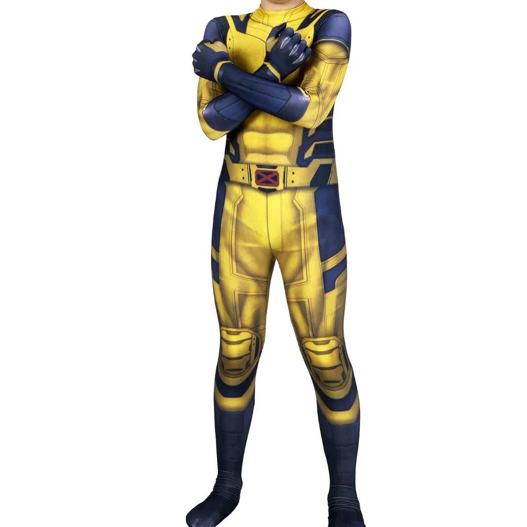 Kids Deadpool 3 Wolverine Jumpsuit Cosplay Costume