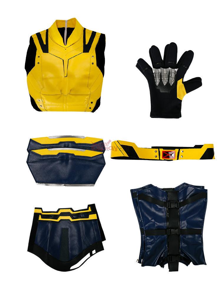 Movie Deadpool 3 Wolverine Leather Jumpsuit Outfit Cosplay Costume