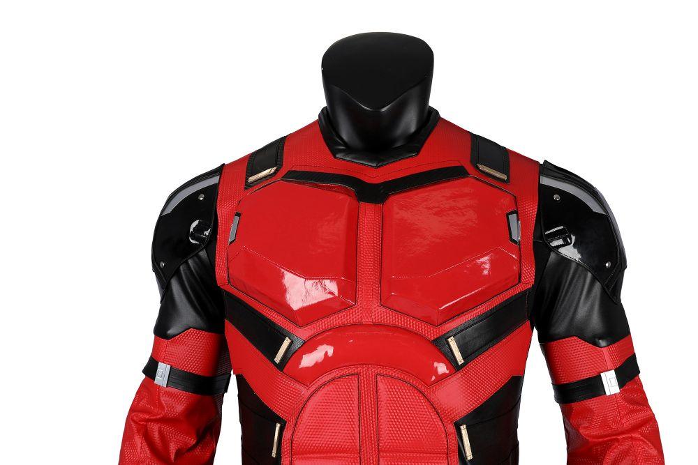 Deadpool 3 Parallel Universe Samurai Vibrant Red Wade Wilson Outfit Cosplay Costume