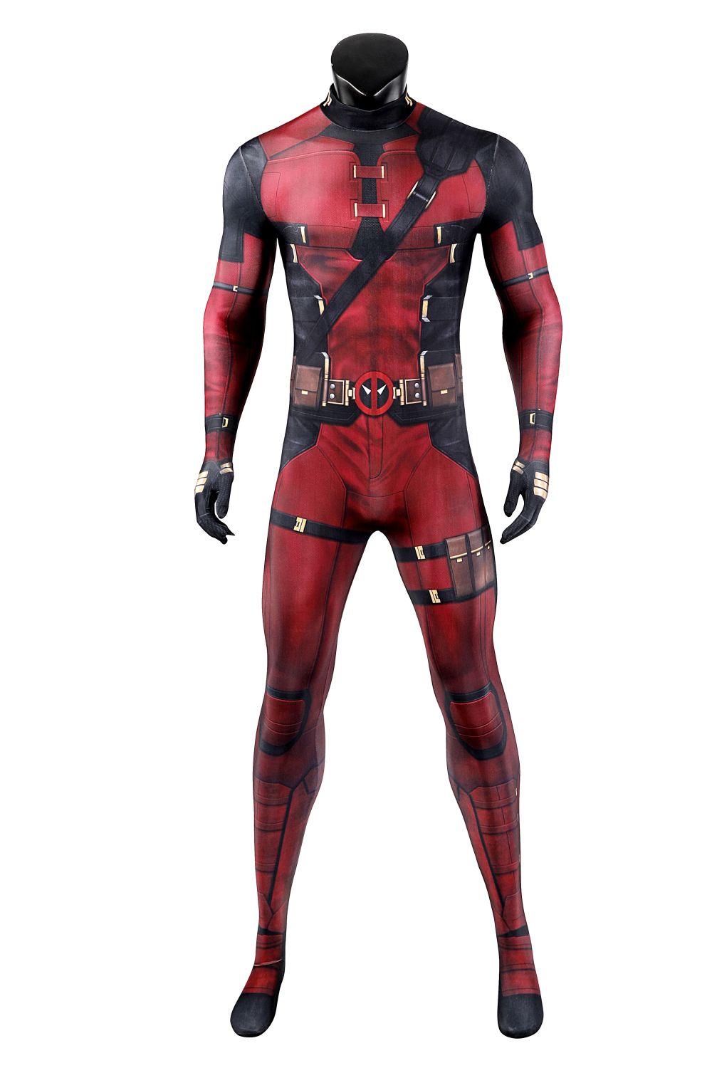 Deadpool 3 Wade Wilson Jumpsuit Halloween Cosplay Costume Bodysuit Mask